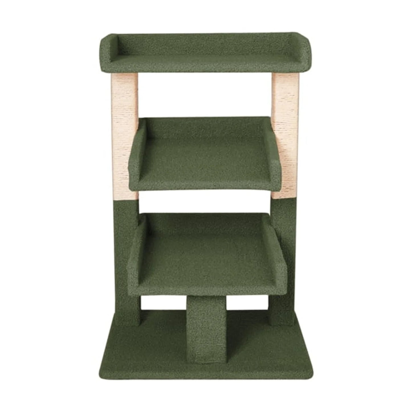 Nala Triple Cat Tower by -Color:Green