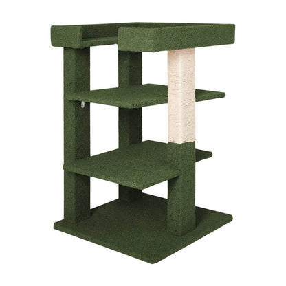 Nala Triple Cat Tower by -Color:Green